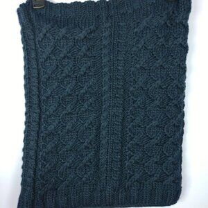 GAP Infinity Scarf Chunky Cable Knit Cowl Neck Navy Blue Fall Winter Cozy
